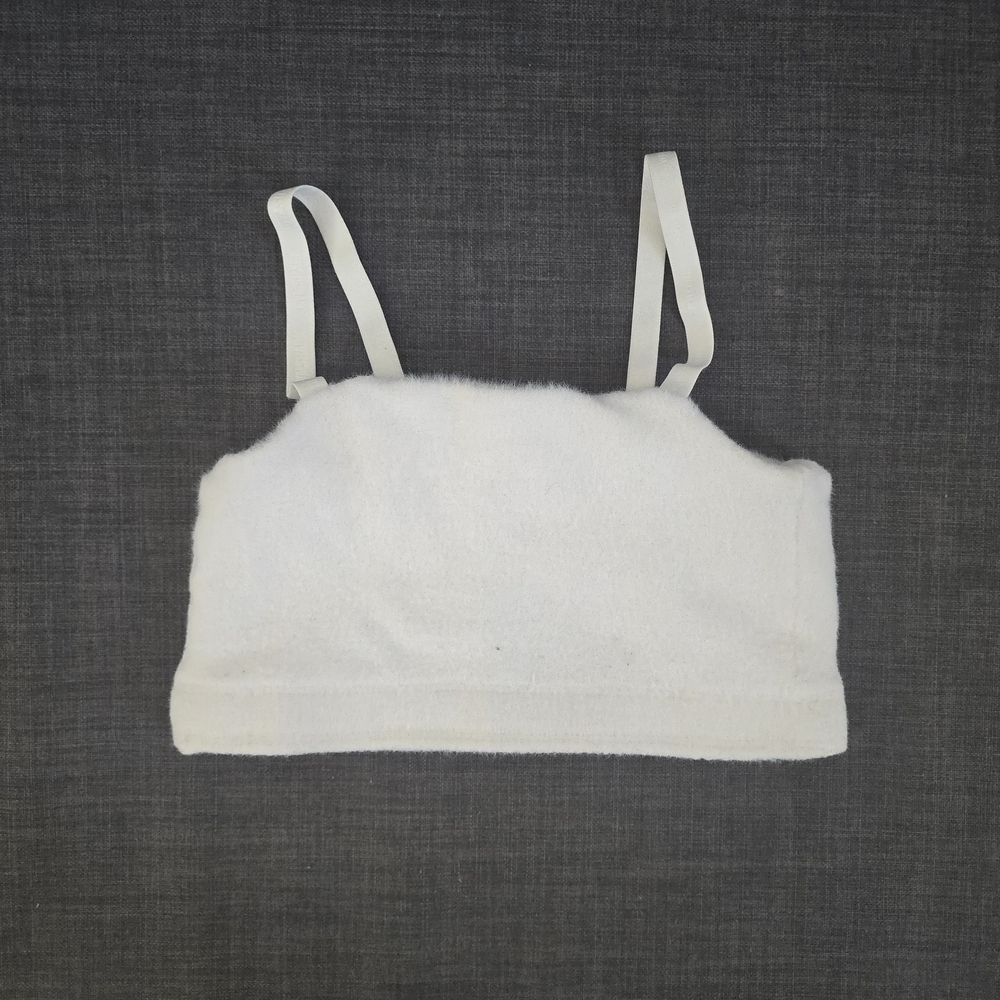 Gymshark x Whitney Simmons White Fuzzy Bandeau